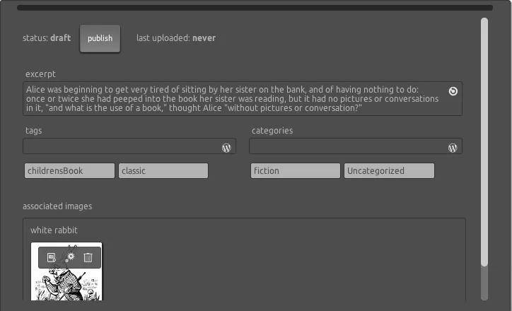 platen metadata panel